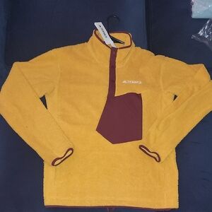 adidas Terrex Yellow and Brown Zip-Up Sweater